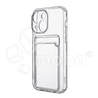 Чехол-накладка для iPhone 14 (с защитой камеры, карманом для карт, прозрачный)