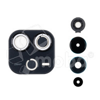 Стекло камеры для Xiaomi Redmi Note 14 4G (24117RN76O/24117RN76G ) в сборе с рамкой Черный