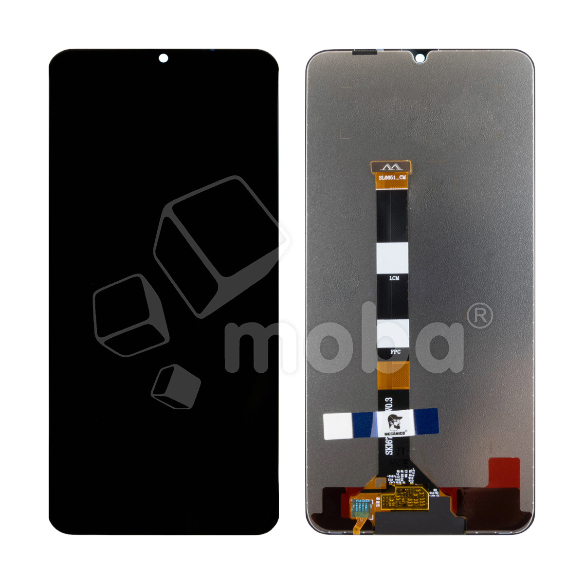 Дисплей для Realme C53/C51 (RMX3760/RMX3830) в сборе с тачскрином Черный Mecanico - AMP