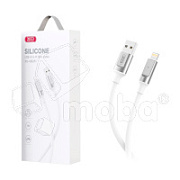 Кабель USB - Lightning XO NB251 (6A, силикон) Белый