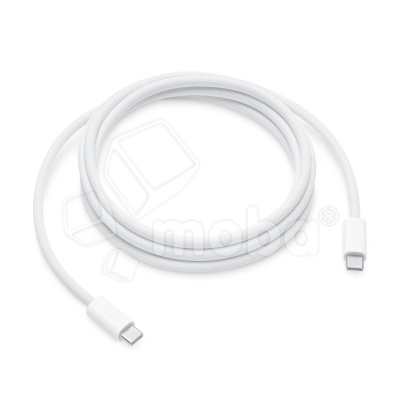 Кабель Type-C - Type-C для iPhone 15/15 Plus/15 Pro/15 Pro Max/16/16 Plus/16 Pro/16 Pro Max, 17/17 Pro/17 Pro Max/Air MacBook (240W, PD, оплетка нейлон, 2 м) Белый - OR