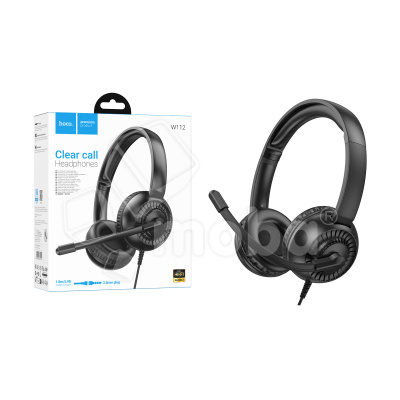 Проводные наушники Hoco W112 (мониторные, накладные) Черный