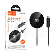 Беспроводное зарядное устройство Hoco CW63 Pro (15W, быстрая зарядка. Qi2) Черный