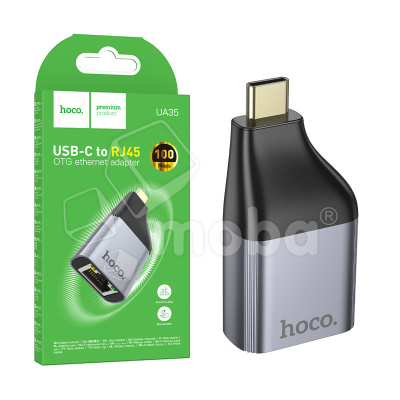 Адаптер Type-C - RJ45 Hoco UA35 Серый