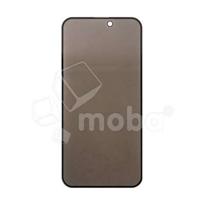 Защитное стекло "Антишпион" для iPhone 15 Plus Черный (Закалённое, полное покрытие)