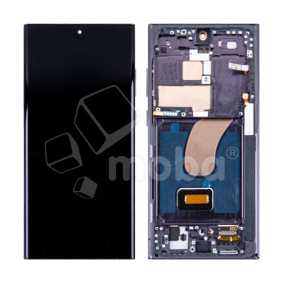 Дисплей для Samsung Galaxy S23 Ultra (S918B) модуль с рамкой Черный - (OLED)