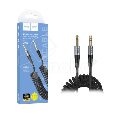 Кабель AUX "3,5 мм" Jack - "3,5 мм" Jack Hoco UPA33 (1.5 м) Черный