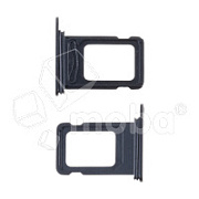 Держатель SIM для iPhone 15/15 Plus (A3090/A3094) (2 Sim) Черный