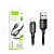 Кабель USB - Lightning Hoco X127 (12W, оплетка нейлон) Черный