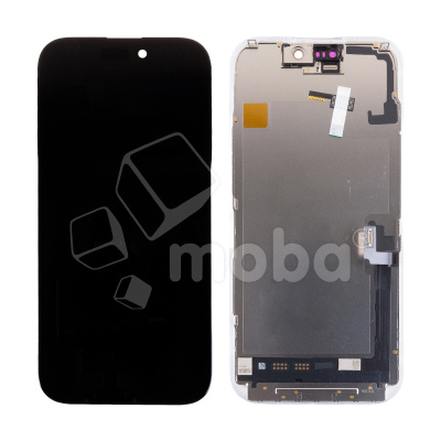 Дисплей для iPhone 17 (A3520) в сборе с тачскрином Черный - (Soft OLED, Full HD, 120 Гц) (площадка под IC)