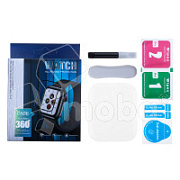 Защитное стекло "UV комплект" для Apple Watch 7/8/9 (45 мм) (клей, лампа)