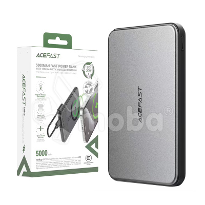 Внешний Аккумулятор (Power Bank) Acefast M30 5000 mAh (18W, MagSafe 7.5W) Черный